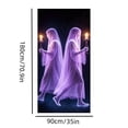 thumbnail image 3 of Yyuenw Halloween Door Cover 35x72 Inch, Ghost Curtain for Front Door, Spooky Polyester Wall Hanging Party Decoration, 3 of 6