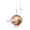 thumbnail image 2 of Ilios Innova | Lámpara Colgante Lava | Estilo Contemporáneo | Altura Ajustable | Metal Cromado y Acrílico Decorativo, 2 of 9