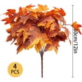 thumbnail image 2 of Dalrosia Fall Maple Leaves Stems Artificial Fall Foliage Branches Fake Autumn Leaf for Decorations, 2 of 7