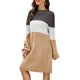 thumbnail image 1 of Vestido de punto de mujer Vestido casual suelto de empalme de manga larga MABOTO Vestido, 1 of 7