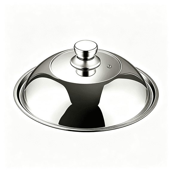 ACDANC Stainless Steel Basting Cover,Wok Lid Universal Frying Rounded Edges Cookware Accessory for Home Kitchen Restaurant,Stainless Steel Pan Lid,30Cm