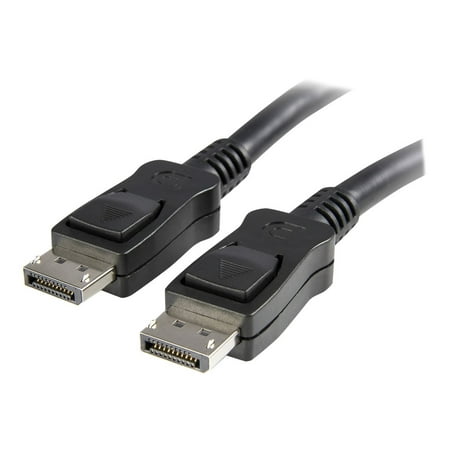 StarTech DISPLPORT3L StarTech.com 3 ft DisplayPort 1.2 Cable with Latches M/M - DisplayPort 4k - DisplayPort Male Digital Audio/Video - DisplayPort Male Digital Audio/Video - 3ft - Black