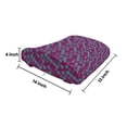 thumbnail image 5 of Geometric Lumbar Pillow, Fashion Feminine Vintage Style Wild Folk Modern Motif, Soft Back Cushion for Office Chairs with Adjustable Straps, 14" x 13", Aqua Magenta Violet, by Ambesonne, 5 of 7