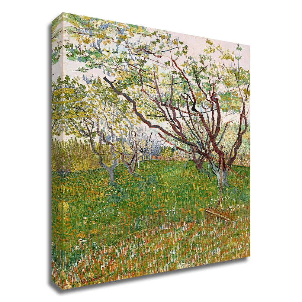 The Flowering Orchard by Vincent Van Gogh, Print on Canvas, Ready to