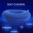 thumbnail image 3 of Donut Cushion Seat,Inflatable Ring Cushion with a Pump,Donut Pillow for Tailbone Pain,Hemorrhoid Seat Pillow,Round Wheelchairs Seat Cushion for Home,Car or Office (Blue), 3 of 6