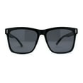 thumbnail image 1 of Polarized Mens Large Hipster Horn Rim Light Weight Thin Plastic Sunglasses Matte Black, 1 of 4