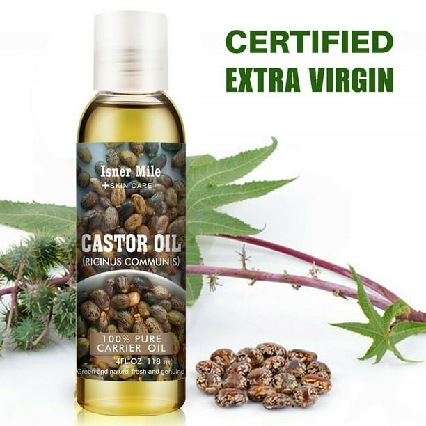 100 Pure Cold Pressed Castor Oil for Hair Growth, Skin & Face Care