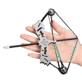 thumbnail image 1 of Mini Stainless Steel Bow Model Toy – Handheld Pull-and-Shoot Archery Set with Arrows – Fun Educational Desktop Toy for Ages 14+, 1 of 7