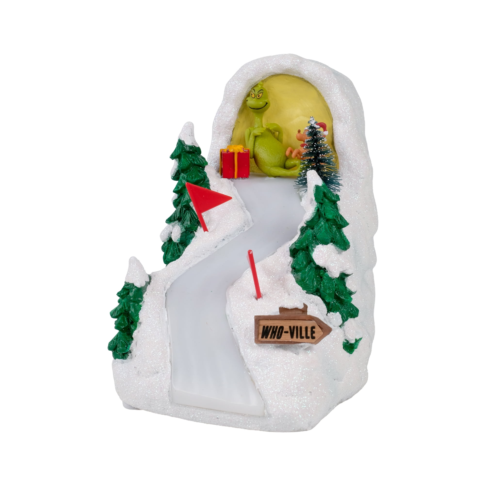 Dr. Seuss The Grinch Illuminated Lair Mountain Scene Tabletop Christmas Village Piece