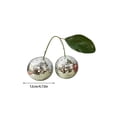 thumbnail image 3 of Ounissouiy Cereza Bolas de discoteca Kawaii Bola de doble espejo Forma de fruta Círculo de cristal Decoración para el hogar Etapa Bar KTV Fiesta Decoración del hogar Plata doble 12cm, 3 of 6