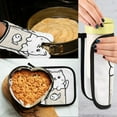 thumbnail image 5 of Yayeee Oven Mitts and Pot Holder Set of 2 Heat Resistant Kitchen Gloves Baking Hot Pad, Beige Chubby Cat, 5 of 5