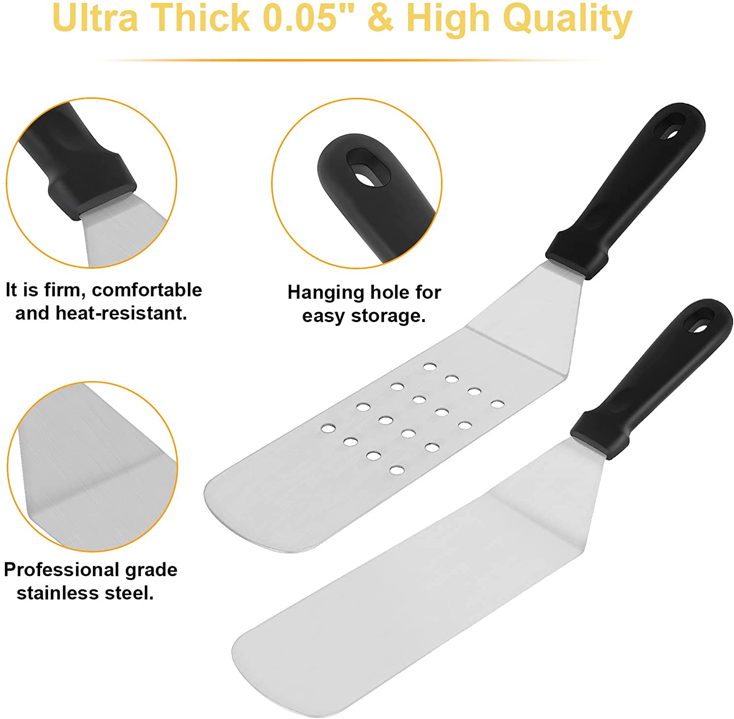 Kibhous 14-Piece Stainless Steel Griddle Accessory Kit photo 4