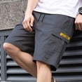 thumbnail image 5 of Enjoytime Mens Cargo Shorts Elastic Waist Drawstring Lightweight Breathable Casual Sweat Shorts with Multi Pockets, 5 of 6