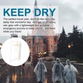 thumbnail image 5 of 4 ponchos de lluvia para adultos: impermeable desechable grueso transparente impermeable con capucha y mangas elásticas para hombres y mujeres, 5 of 5