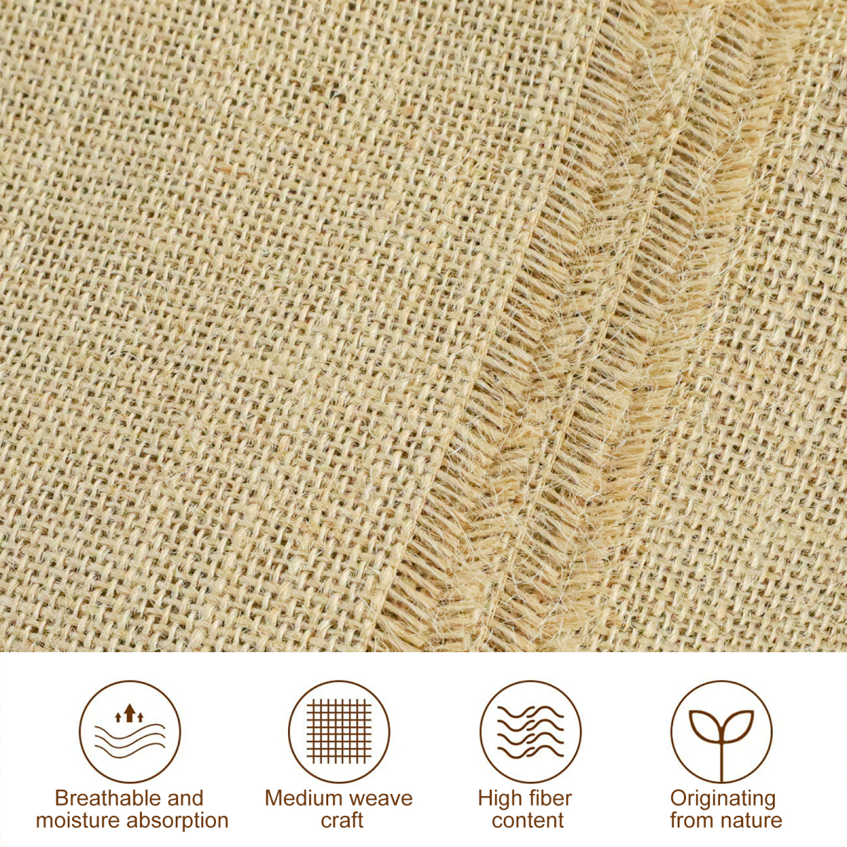 40 in. x 25 ft. Natural Burlap Fabric Roll – Heavy Duty Weed Barrier Tree Wrap Garden Protection & Rustic Decor for Landscaping