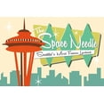 thumbnail image 4 of Space Needle, Mid Century Modern, Skyline and Sign (19x27 inches, Premium 500 Piece Jigsaw Puzzle for Adults and Family, Made in USA), 4 of 4