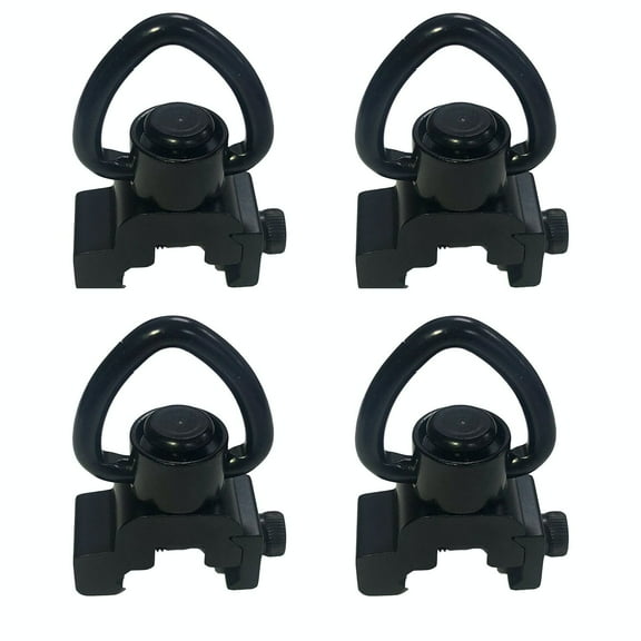 TPO HD4 4PCS Sling Swivel Mount, Quick Detach Sling Attachment with Push Button for Picatinny/Weaver Mounting Rail