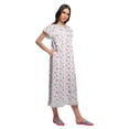 thumbnail image 3 of Moomaya Chemise de Nuit à Manches Courtes pour Femmes, en Coton Imprimé, 3 of 6