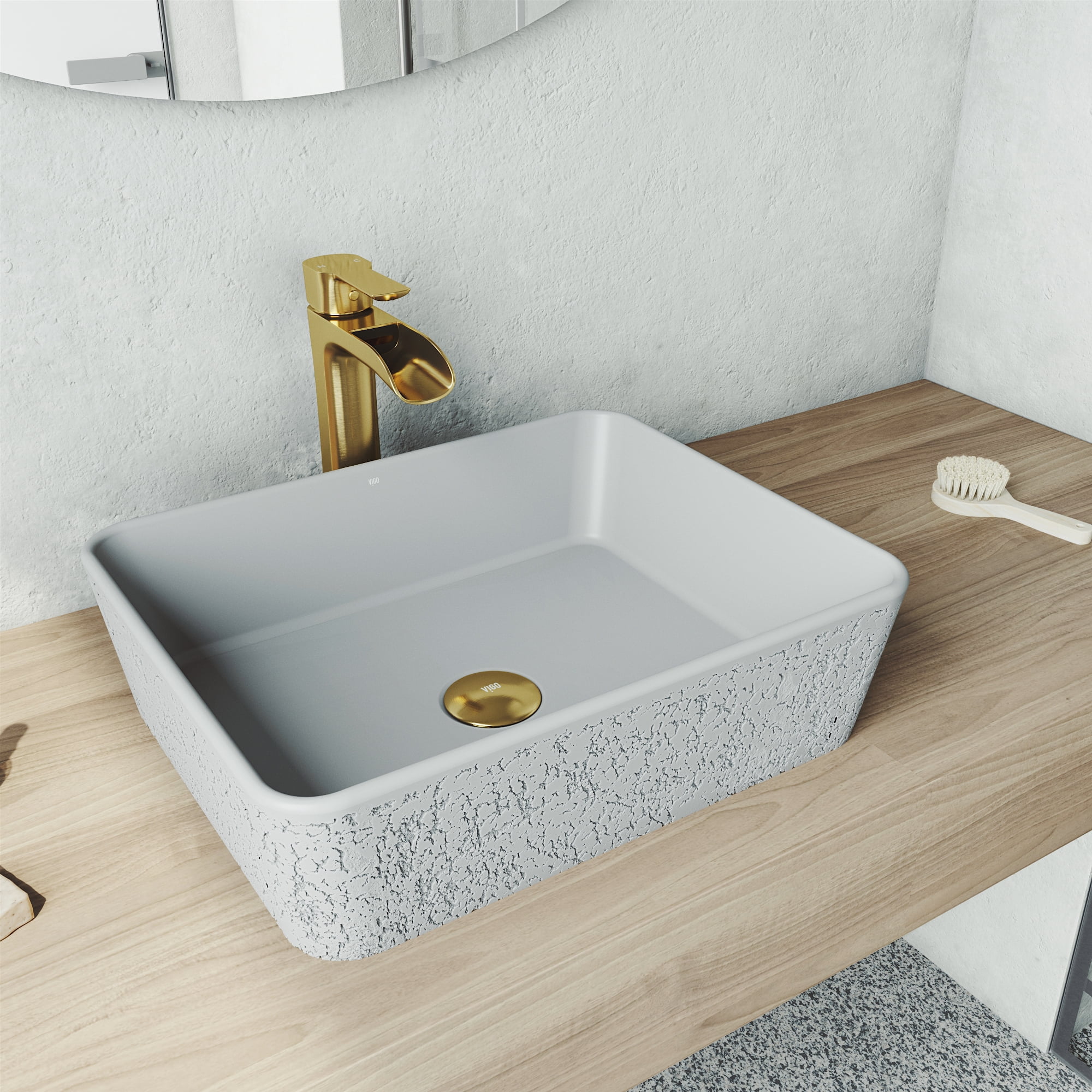 Plumbing & Fixtures Home Improvement Gold Ceramic Oval Basin Bowl