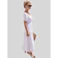 thumbnail image 4 of Vestido Largo para Mujer Vestido Midi Casual con Manga Corta Abullonada, 4 of 5