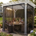 thumbnail image 2 of DONGPAI Outdoor Mosquito Netting for Patio - DIY Cut to Size High Density Bug Screen Mesh Lightweight Outdoor Sheer Curtains for Gazebo Pergola Porch - Rod Pocket Hang, 5.2 ft x 10 ft (1 Panel), 2 of 10