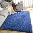 thumbnail image 4 of Softlife Stylish Soft Shaggy Velvet Carpet for Living Room/Bedroom, Fluffy Rugs,6' x 9',Dark Blue, 4 of 7