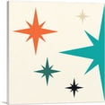 thumbnail image 1 of ARTCANVAS Mid-Century Modern Stars on Beige Canvas Art Print - Size: 12" x 12" (1.50" Deep), 1 of 9