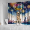 thumbnail image 4 of Happy New Year with Golden Retriever Fireworks Holiday Xmas Winter 2025 Shower Curtain Goldens Dog Lover Gifts Idea Waterproof Bathroom Bathtub Curtain - 00025, 4 of 5