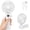 White, variant on JELLOO Mini Portable Fan Powerful Handheld Fan 3 Speeds Personal Hand Rechargeable Fan 90° Foldable Fan Quiet Face Fan 1200mAh Battery Operated Fan with LED Display for Travel Office Outdoor