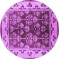 thumbnail image 1 of Ahgly Company Indoor Round Oriental Purple Industrial Area Rugs, 6' Round, 1 of 4
