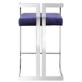 thumbnail image 6 of Home Square 23.6" Velvet/Steel Counter Stool in Navy/Silver - Set of 2, 6 of 6