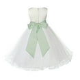 thumbnail image 2 of Ekidsbridal Girl Communion Flower Girl Dress - Satin Ivory Tulle Rattail Edge 829S-A (Size: S-12), 2 of 3