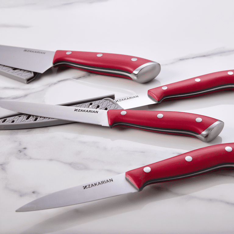 Zakarian by Dash 4-Piece Full Tang Cutlery Set with Covers
