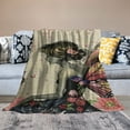 thumbnail image 2 of Orinice Butterflies Flowers Warm Lightweight Blanket Soft Fleece Throw Blanket for All Seasons - Ideal Decor for Living Rooms, Sofas, and Offices - Multiple Sizes Available 60x80in, 2 of 6