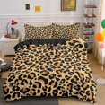 thumbnail image 1 of Juego de cama de 3 piezas con estampado de leopardo (1 funda nórdica + 2 fundas de almohada), 1 of 1