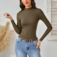 thumbnail image 5 of Byworldtasic Turtleneck Ribbed Sweaters for Women Cute Sexy Knitted Warm Fitted Sweater Underwear Basic Slim Fit Tops, 5 of 9