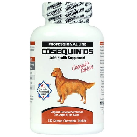 Nutramax Cosequin Maximum Strength (DS) Chewable Tablets Joint Health Dog Supplement, 132 Chewable
