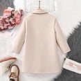thumbnail image 4 of Dursoulink Wool Trench Coat for Kids Notched Lapel Mid-Long Overcoat with Pockets, Sizes 4Y-15Y, 4 of 9