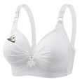 thumbnail image 2 of Ayfxijin Bras for Women No Underwire,Woman's Wireless Bras Printing Gathered Together Large Size Daily Bra Underwear, 2 of 8