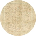 thumbnail image 1 of Ahgly Company Tapis Rond Abstrait Marron Or pour Intérieur, 7 Pieds Rond, 1 of 6