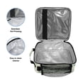 thumbnail image 3 of Square Lunch Bag 10.5*3.5*9.5 Inches Cooler Bag Lunch Bag Insulation Portable Durable Fashion Cool Beautiful White Flowers, 3 of 6