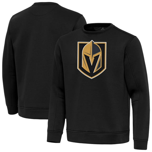 Men's Antigua Black Vegas Golden Knights Relevant Lightweight Pullover Sweatshirt