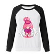 thumbnail image 3 of Gibobby Divertidas Sudaderas Sudadera con capucha informal sin sombrero con cuello redondo y mangas raglán con estampado divertido del día de San Valentín para mujer (Negro, XL), 3 of 5