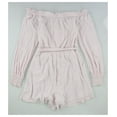thumbnail image 2 of GUESS Womens Mellie Romper Jumpsuit, Pink, Large, 2 of 2