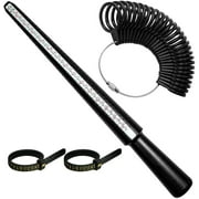 GISNEZE Ring Sizer Measuring Tool Set, Ring Mandrel for Jewelry Making and Finger Measuring, US UK Ring Sizer Stick Guage and Belts, Three Ways To Quickly Find The Right Size 4PCS