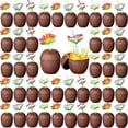thumbnail image 1 of Hawaiian Summer Pineapple Coconut Drinking Cup Strawberry Shaped Juice Drink Cups for Birthday Weddi, 1 of 5