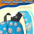 thumbnail image 5 of Baseballs Only Blue Pattern 17" Waterproof Oxford School Backpacks for Teens, S-Shape Padded Straps, for School, Travel, Hiking, Camping, 5 of 5