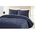 Better Homes & Gardens 3piece Plush Blue Corduroy Comforter Set, King