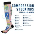 thumbnail image 2 of FORMRS Womens Knee High Socks Casual Long Thick Travel Daily Wear, 1 Pair, Yellow Seaside, 2 of 6