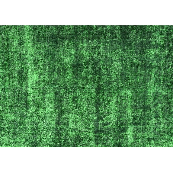 Ahgly Company Indoor Rectangle Oriental Green Industrial Area Rugs, 4' x 6'